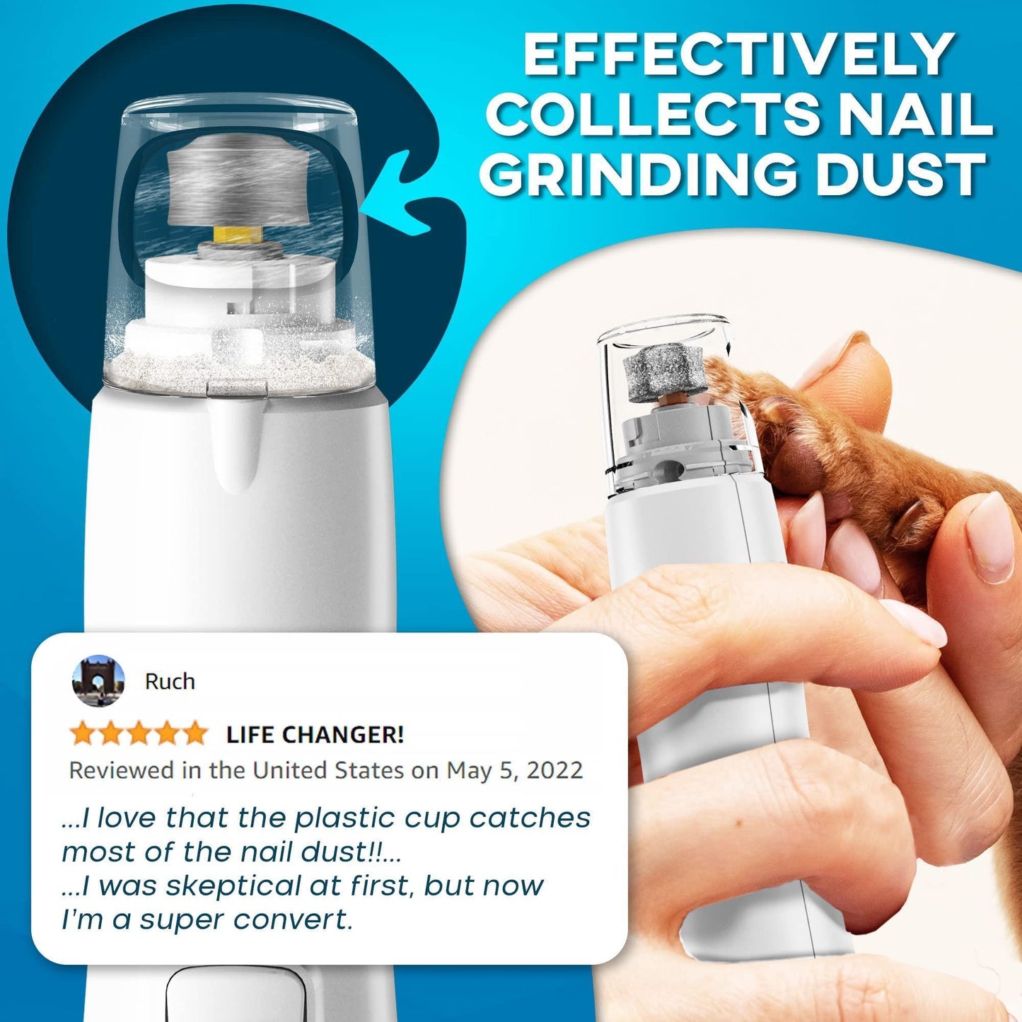 Rechargeable Dog Nail Grinder w/ LED Light