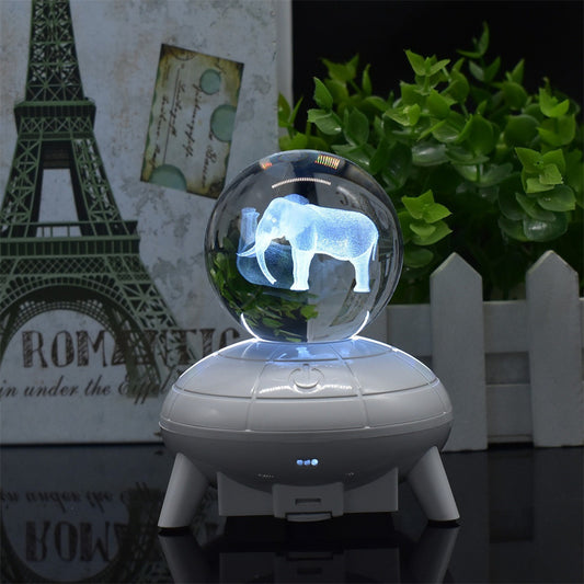 Elephant crystal ball night light