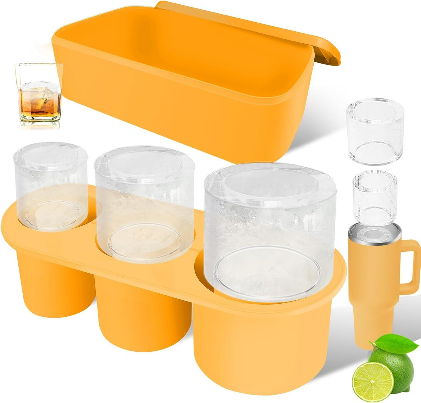 Tumbler Ice Mold Silicone w/ Tray