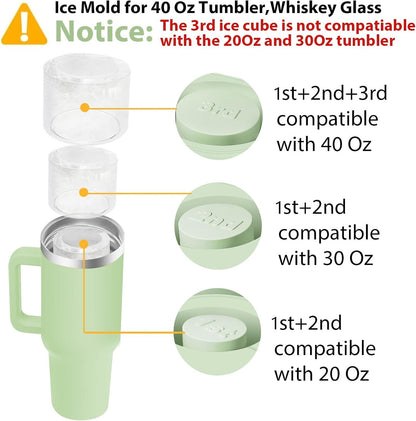 Tumbler Ice Mold Silicone w/ Tray