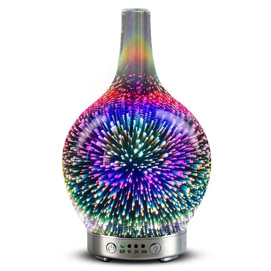 3D Fireworks Glass Vase Humidifier